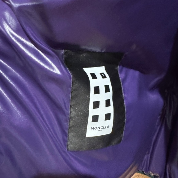 NEW 💯 AUTH Moncler Men's Genius 2 1952 Purple PufferDown Double Hood Lorent Vest - Picture 8 of 15